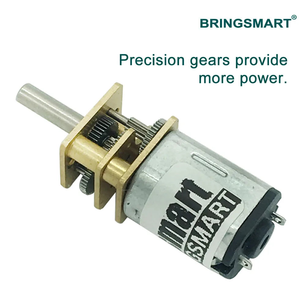 BringSmart N20 Micro DC Gear Motor - 15-1500rpm | 3V-12V Highly Efficient Gear Motor