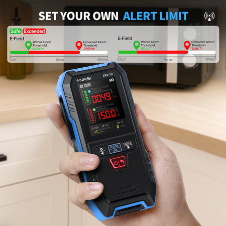 FNIRSI ERD-10 Electromagnetic Radiation Detector &ndash; Accurate Household Appliance Safety Monitor