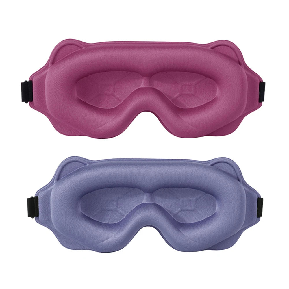 3D Sleeping Mask - Light Blocking, Soft Eye Mask for Travel &amp; Sleep Rose-Purple