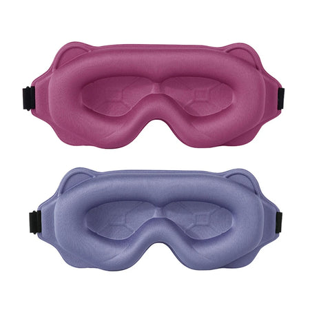 3D Sleeping Mask - Light Blocking, Soft Eye Mask for Travel &amp; Sleep Rose-Purple