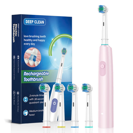 GeZhou 2025 Rotating Electric Toothbrush &ndash; 6 Cleaning Modes for Superior Oral Care 2002pink 4 / CHINA