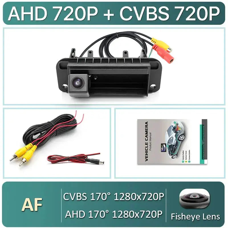 Backup Camera HD AHD 1080P Trunk Handle for Mercedes-Benz W204 W205 C-Class by InterCyprus Trading Ltd