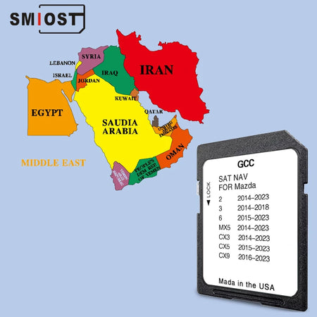 2024 Update Maps GCC Middle East SD Card &ndash; Mazda Navi CHINA / for Mazda CX-3