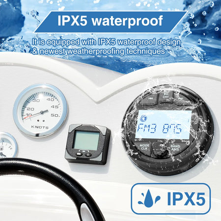 MS-50RV Marine Radio Cover &ndash; Waterproof Bluetooth USB