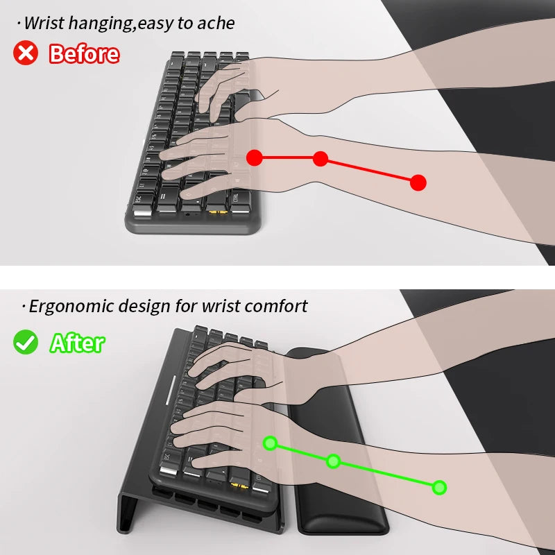KWRS01 Acrylic Tilted Keyboard Holder &ndash; Ergonomic Rest