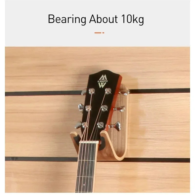 Holz Wandmontage Hakenregal für Gitarre und Ukulele Display