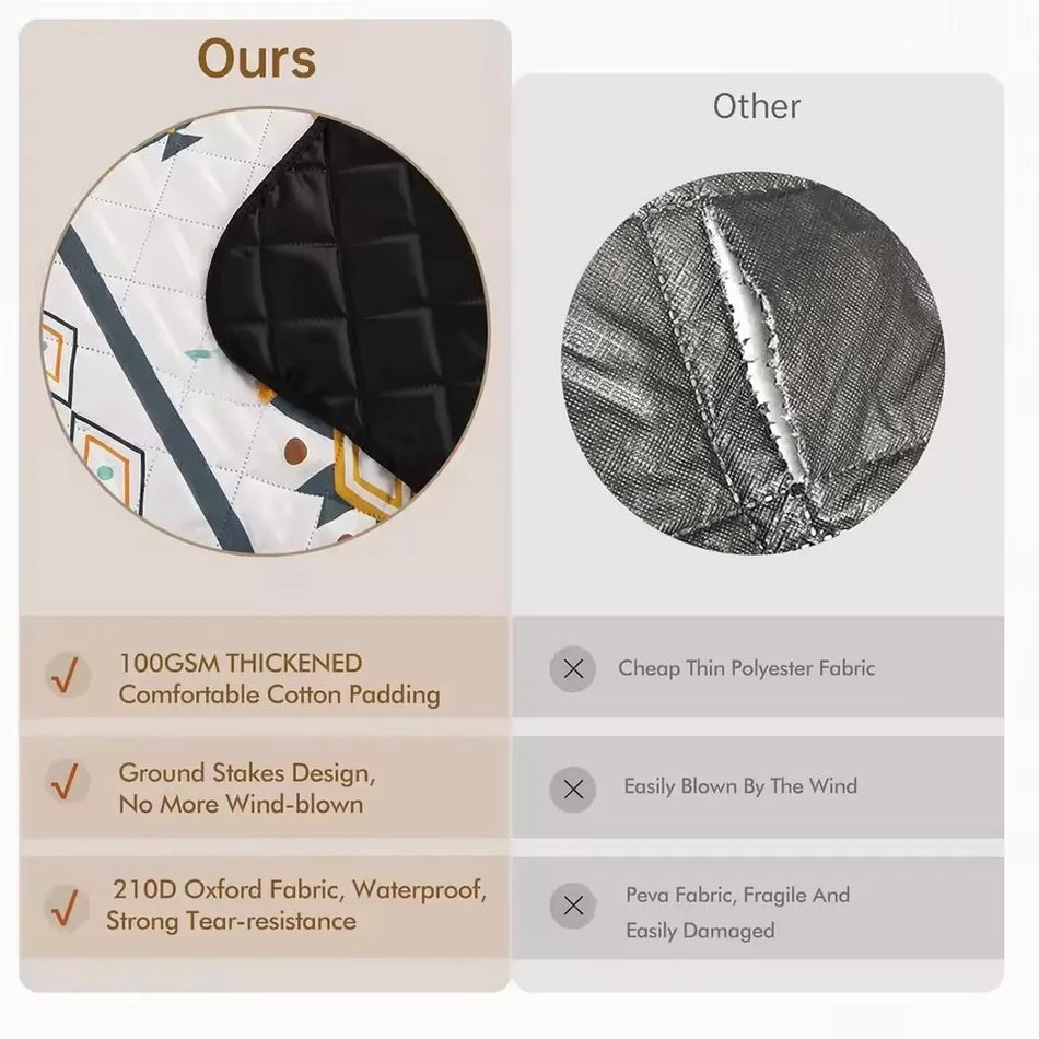 200x200CM Waterproof Picnic Blanket &ndash; With Carrying Handle