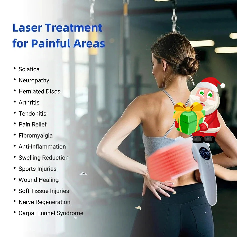 HLKGO Kall Laserterapi Handhållen Knäsmärta 650nm 808nm 