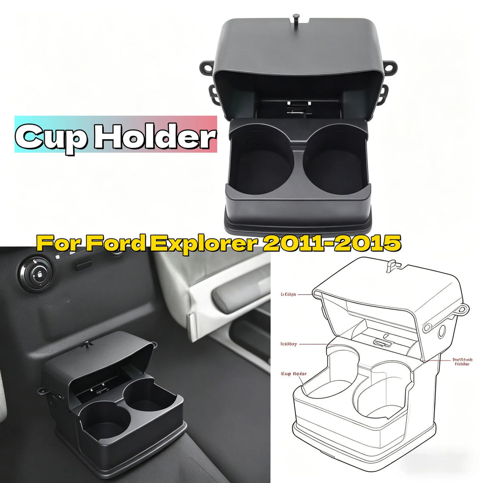 Cup Holder Black Interior for Ford Explorer 2011-2015
