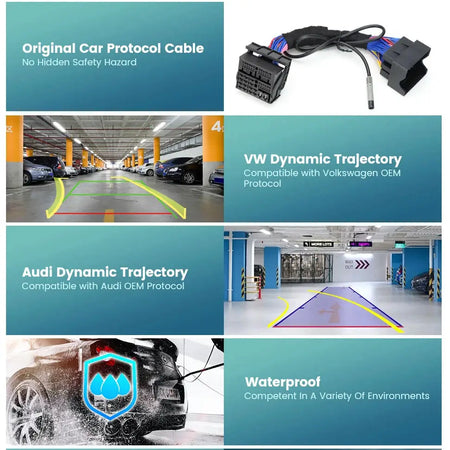 Canbus Dynamic Rear View Camera for Volkswagen Tiguan II 2016-2023 by InterCyprus Trading Ltd