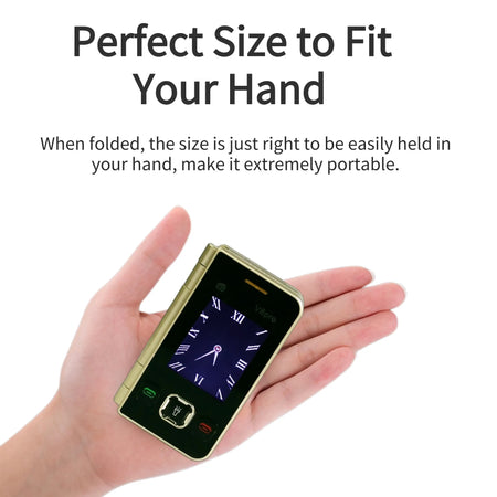 Two Screen Folding Pocket Phone &ndash; Large Push Button Dialing