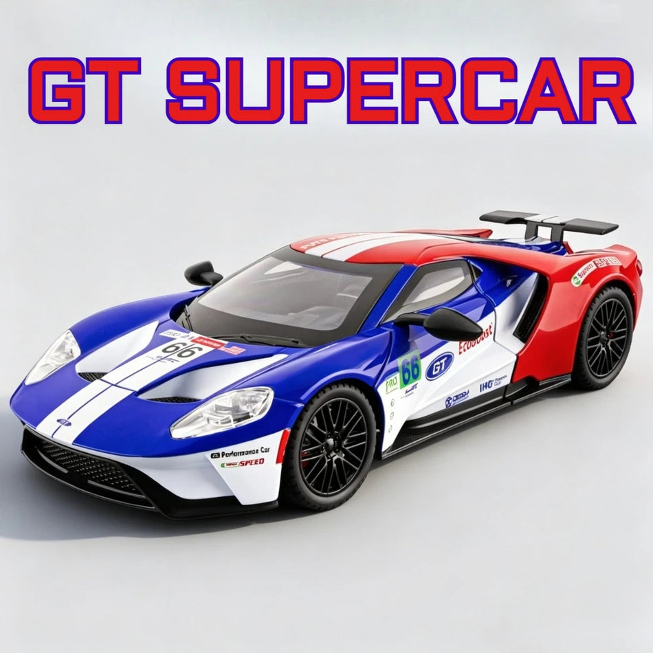 1:24 Merilo GT Super Avto Diecast Model z Vlečno Nastavljivo Repno Plavuti