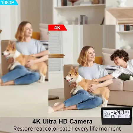 4K HD LED Clock Camera &ndash; Wi-Fi Motion Detection and Display
