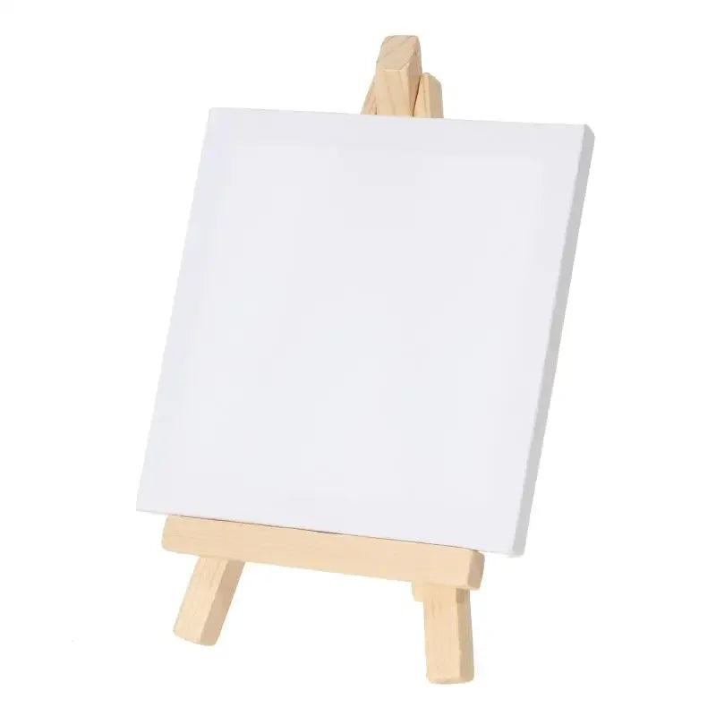 12Pcs 5 Inch Mini Easel Set &ndash; 3x3 Inch Canvases Included
