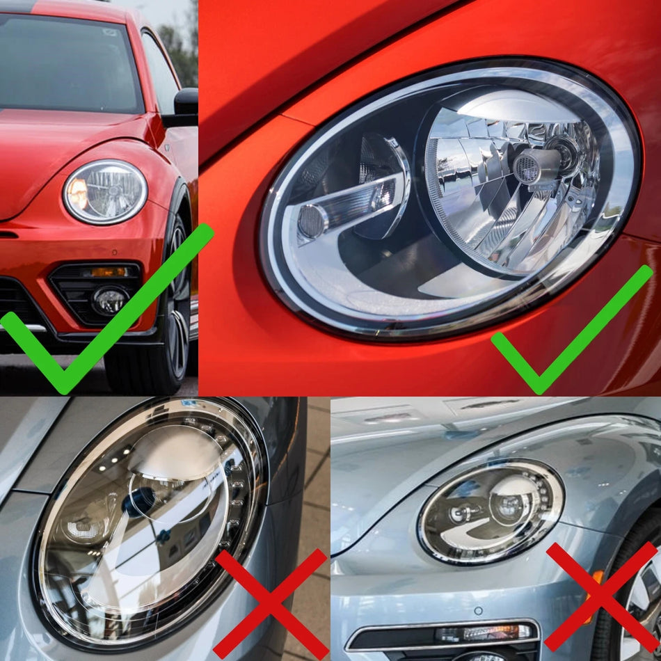 Volkswagen Beetle Arka Far Montajı Dinamik Projektör ile Plastik Yapımı