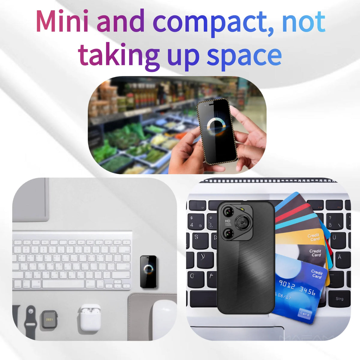 Mini Pocket Size Android Kids Phone - Dual SIM 3G 3.0 Screen