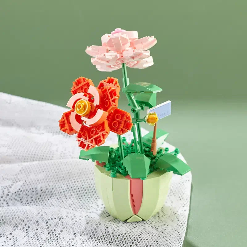 Building Block Bouquet 3D Model &ndash; Creative Home Decoration