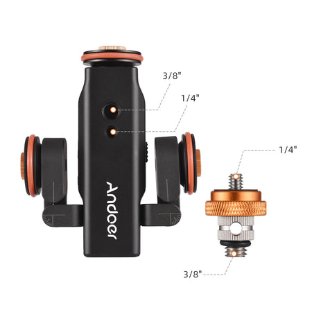 Motorized Camera Video Trolley - Adjustable 3-Speed Slider with Remote