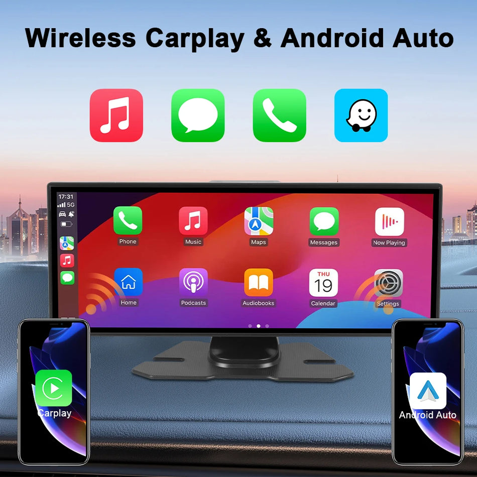11,26 palcový přehrávač videa pro auto s Wireless CarPlay a Android Auto