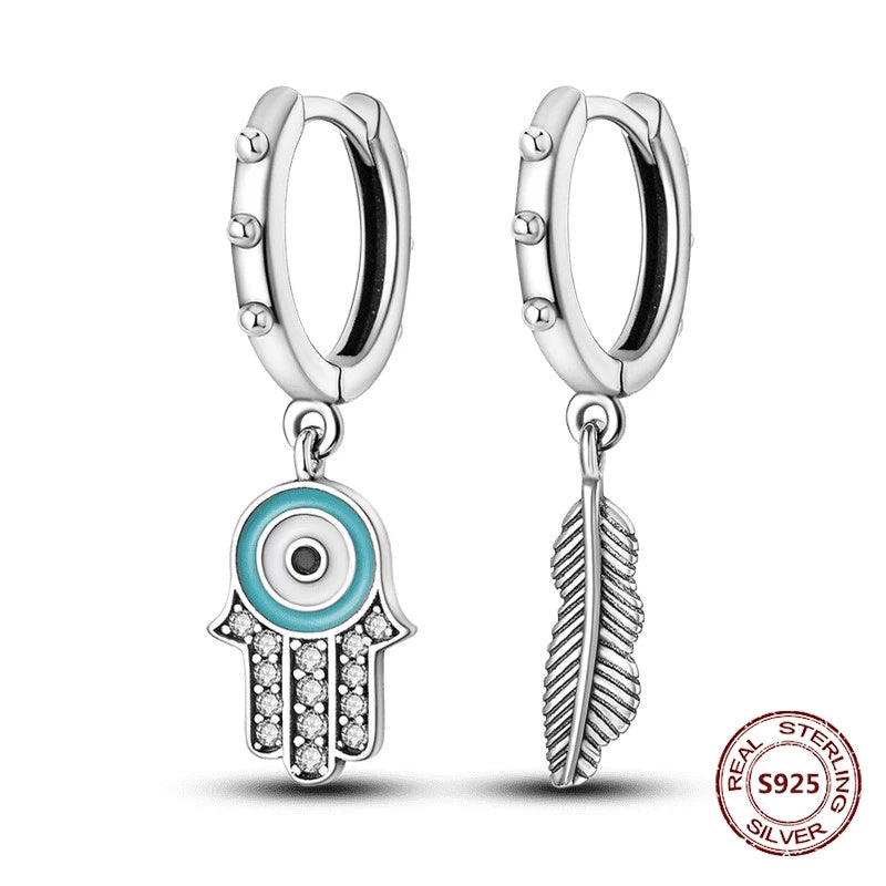 Elegant 925 Sterling Silver Dog Earrings with Zircon and Animal Designs for Women