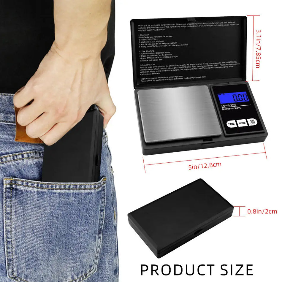 Digital Pocket Scales 0.01g Mini Scale &ndash; Ultra Portable