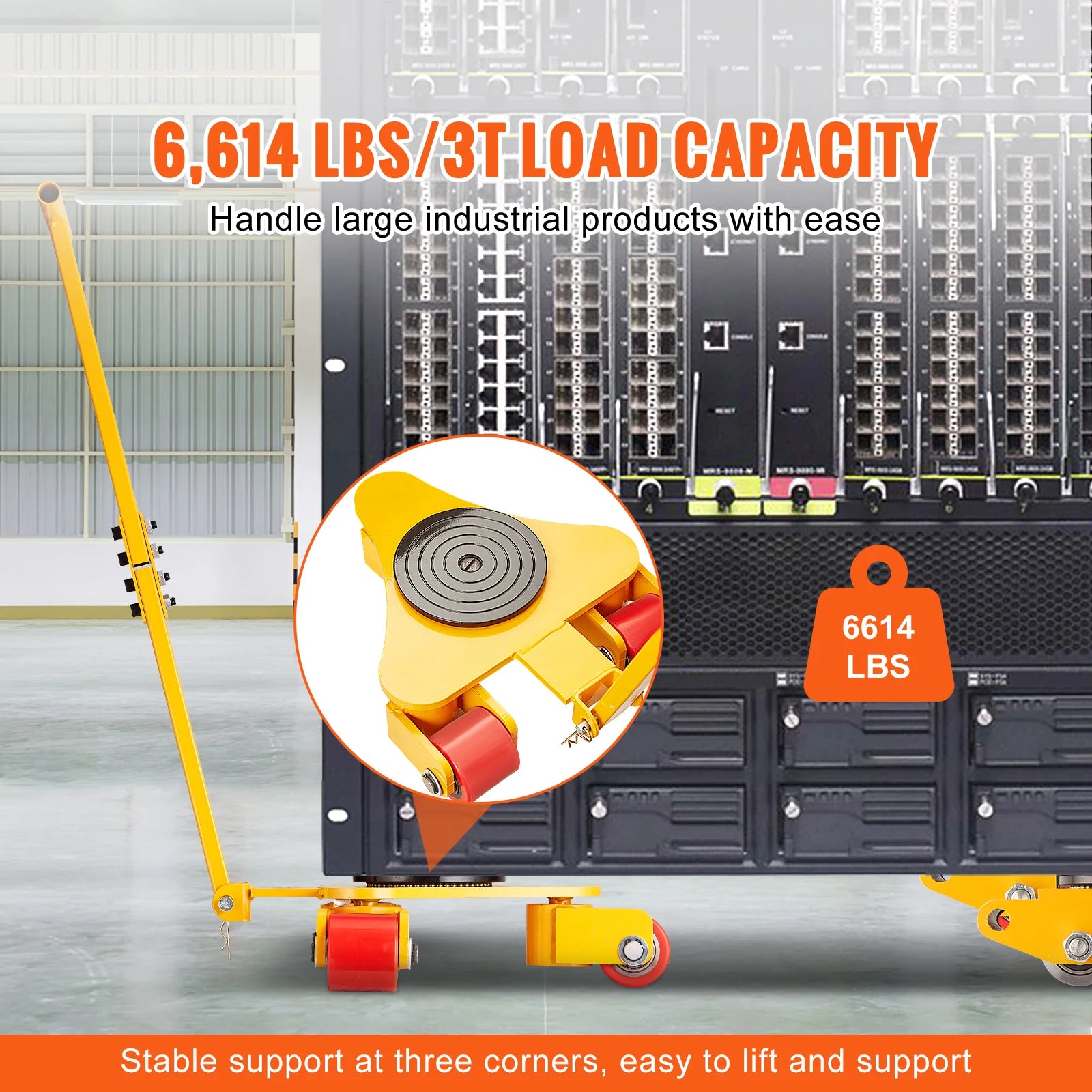 SucceBuy Machinery Skate Dolly &ndash; Heavy Duty Industrial Cart