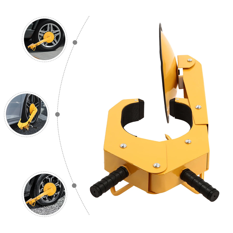 235 Stål Hjulklämma Lås Med Sugkopp För Garager