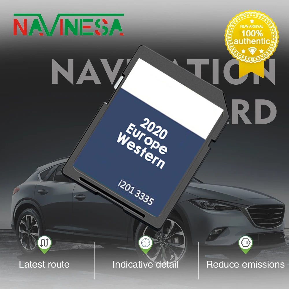 VW RNS 310 West Europe Map SD Card &ndash; Europe Map 2020-2021 8GB-RNS 310 WEST