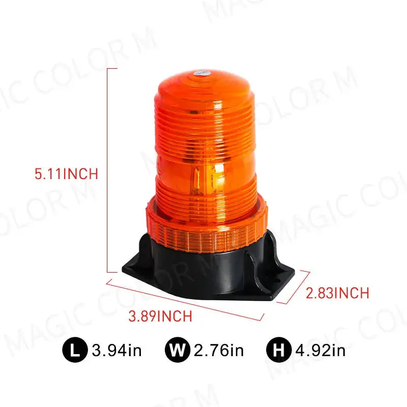 12-24V 48V 60V 80V 30 LED High Power Emergency Warning Flash Strobe Light Beacon for Forklift Truck School Bus Amber Blue Red by InterCyprus Trading Ltd