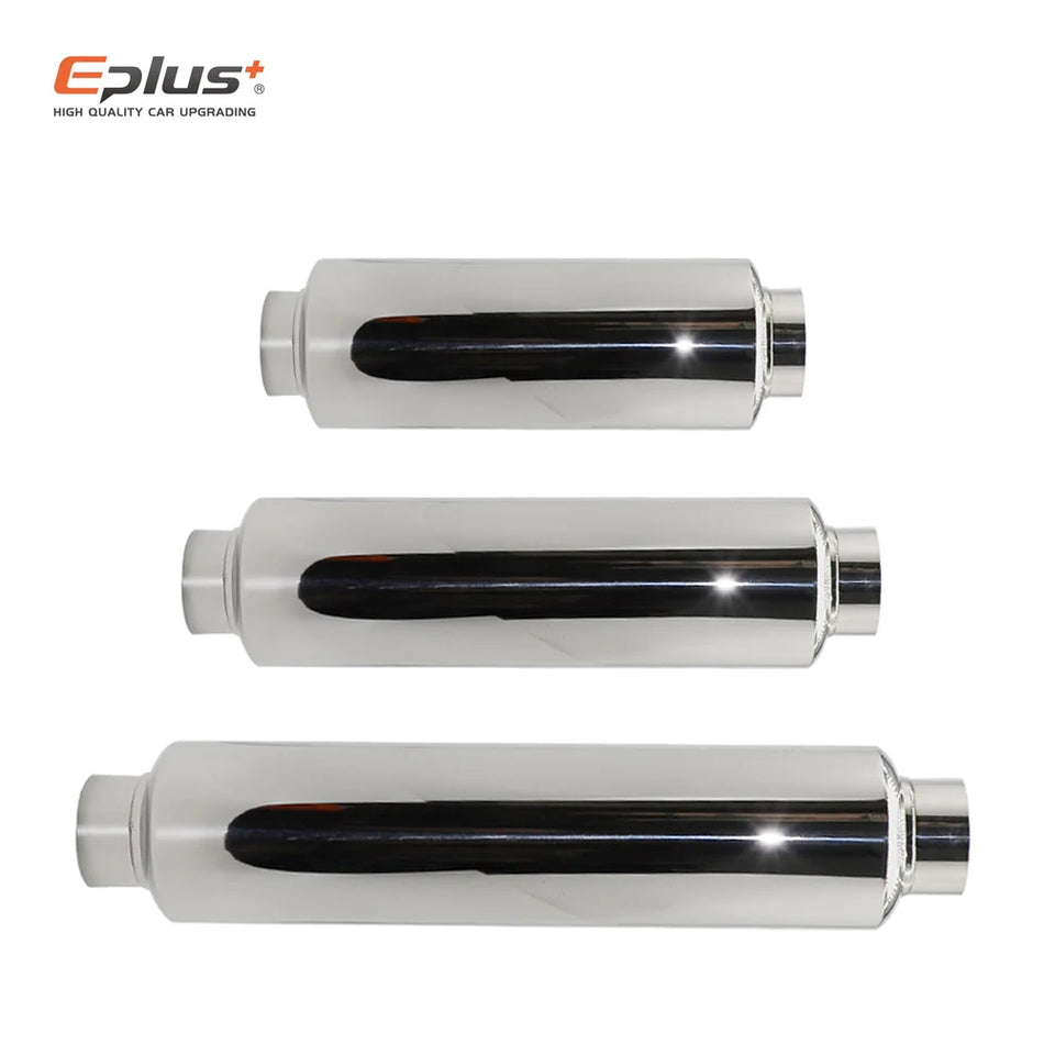 Universal Stainless Steel Car Exhaust Muffler Middle Pipe, 51-76mm OD