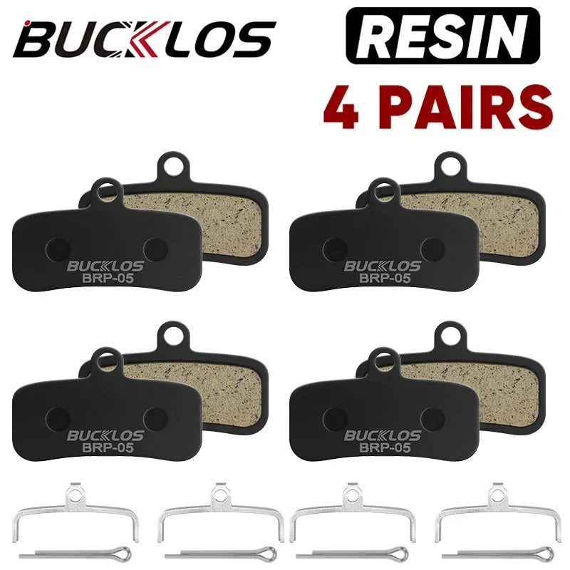 BUCKLOS Resin Disc Brake Pad Shimano D02S &ndash; Wear-Resistant Resin 4Pairs