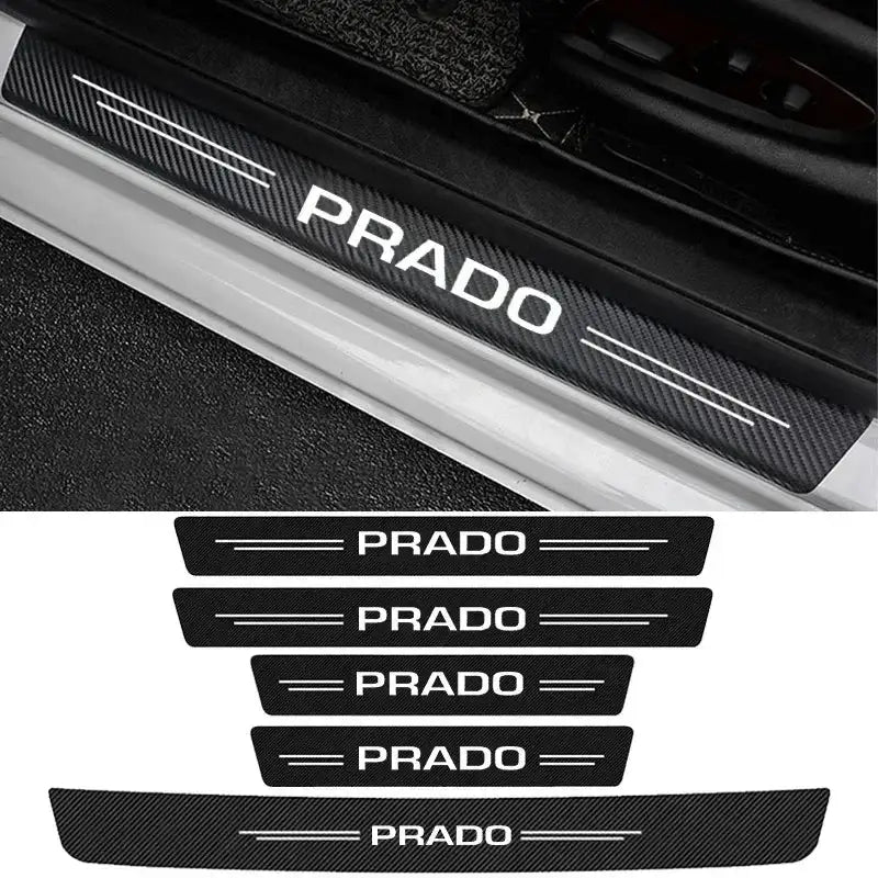 Carbon Fiber Door Sill Protector For Prado LC90 LC150 5Pcs