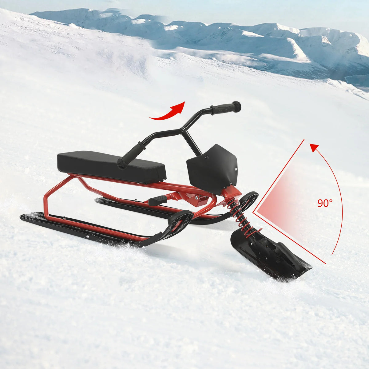 Toddler Snow Racer Simplified Configuration Ski Scooter Winter Snow Play Equipment Snow ...