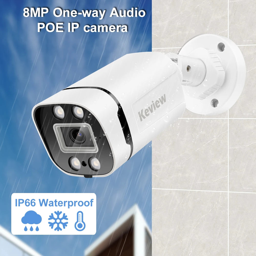 4K 8MP POE IP Camera with Night Vision