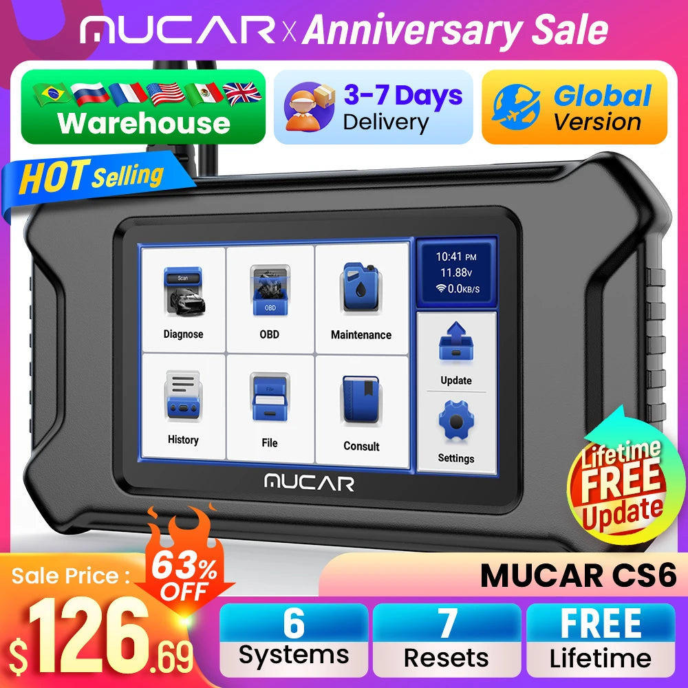 MUCAR CS6 CS5 CS4 OBD2 Scanner &ndash; Six Systems Diagnostics