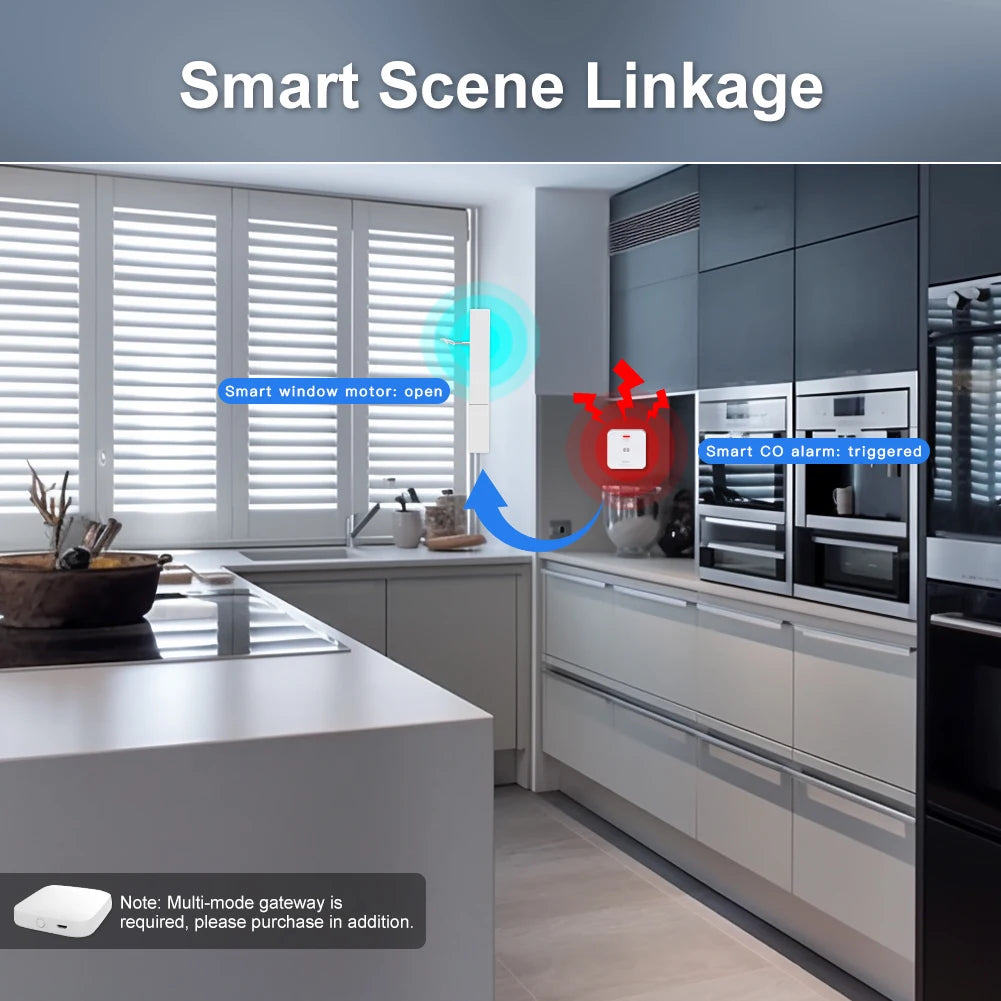 MOES Tuya ZigBee CO Detector Alarm &ndash; Wireless Safety Sensor