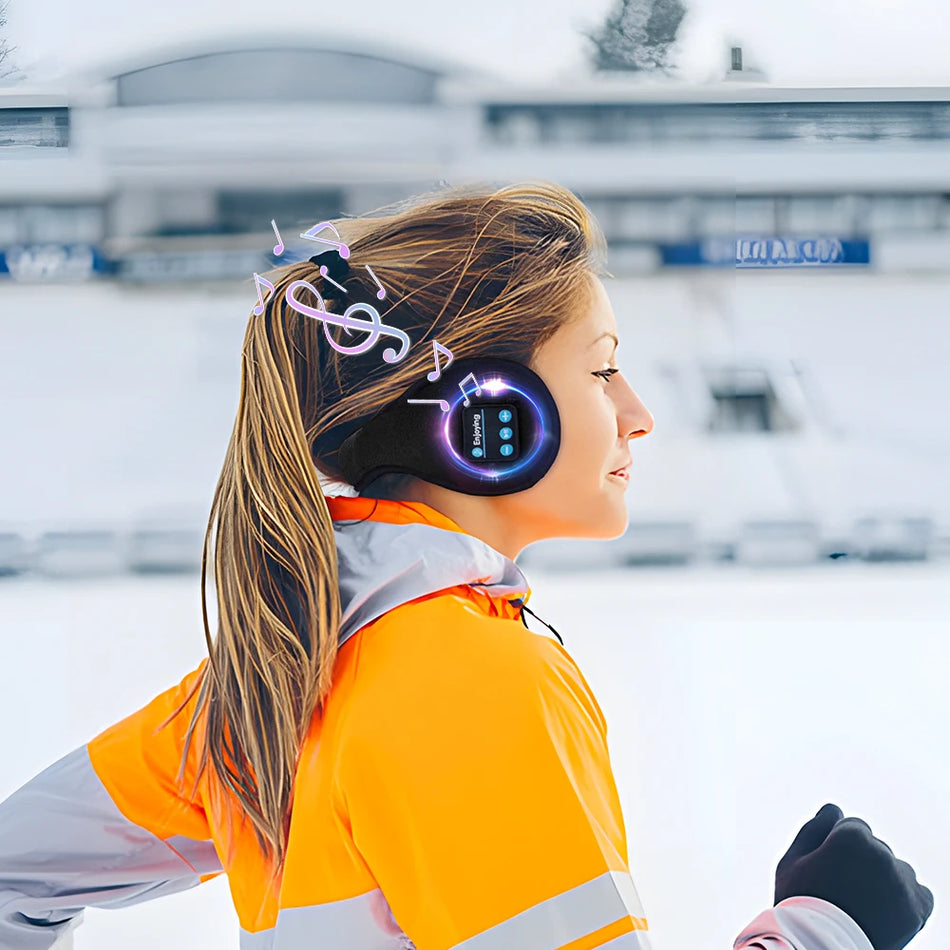 🟠 Sypvry Mini Bluetooth Ear Muffs για χειμερινές γυναίκες άνδρες κορίτσια κορίτσια, θερμαντικά ακουστικά ασύρματα ακουστικά ακουστικά, ενσωματωμένα ηχεία HD