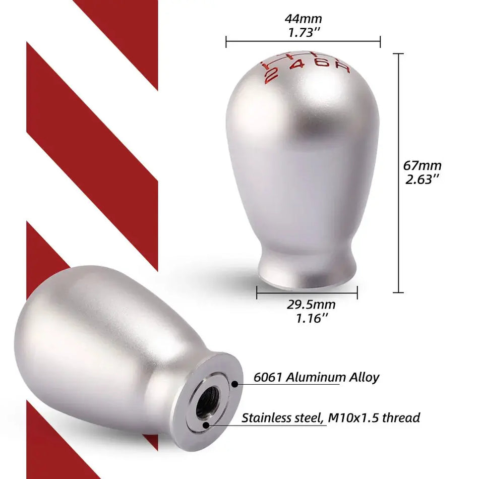 Aluminum Gear Shifter Knob for Honda Civic Type R FK8 FL5 GD3 GK5 5-6 Speed by InterCyprus Trading Ltd