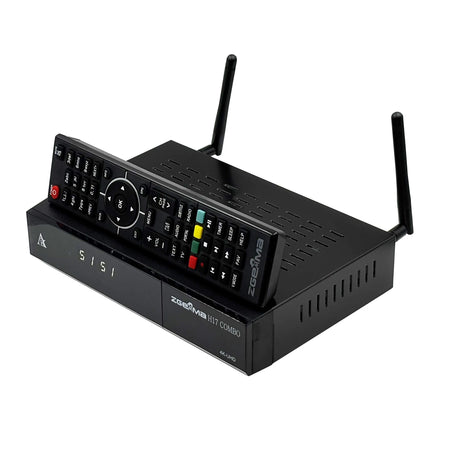 Broadcom 4K CPU satellite tv receiver ZGEMMA H17COMBO DVB S2 + DVB T2/C support CI&amp;CA black / EU Plug