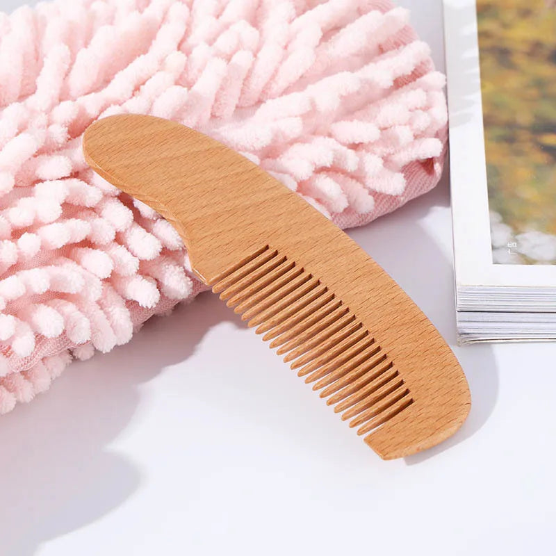 Gentle Wool Comb Set for Babies - Soft Scalp Massage &amp; Hair Care