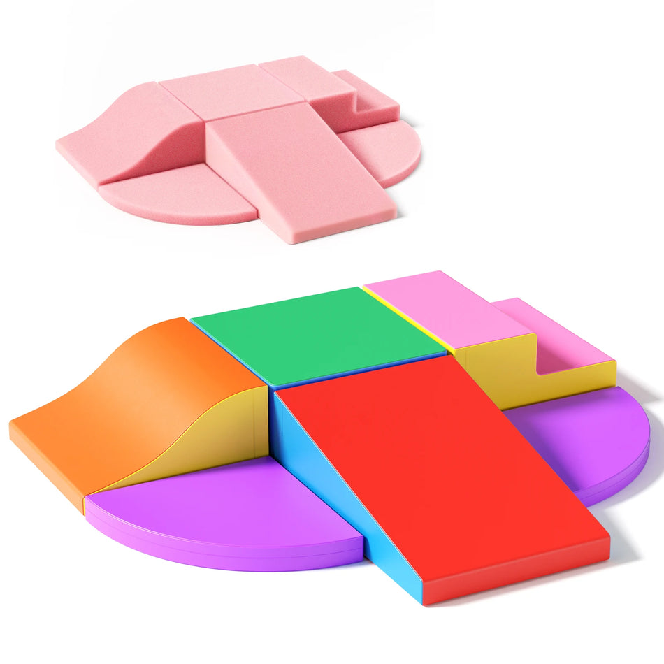 Σετ Εκπαιδευτικών Παιχνιδιών από Στρώματα Φόρμας για Μωρά με Έξι Τεμάχια για Ανάπτυξη Κινητικών Δεξιοτήτων