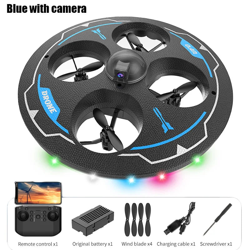 Hywiwine RC Drone with Camera &ndash; Intelligent Obstacle Avoidance BLUE CAM