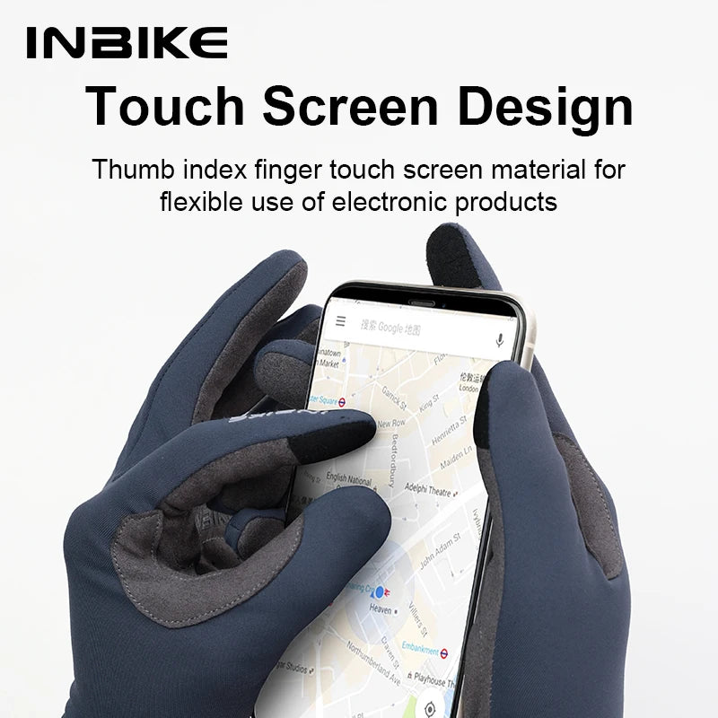 Велосипедные перчатки с гелевой подкладкой и полным покрытием пальцев для сенсорных экранов, теплые зимние MTB для мужчин