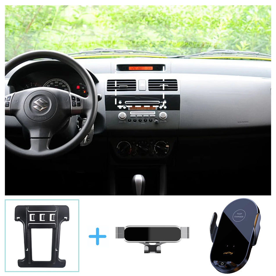 Car Phone Holder Wireless Charging Stand For Suzuki Swift 2005 2016