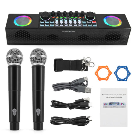 Home KTV Karaoke Speaker All-in-One &ndash; Bluetooth 5.0 BLACK