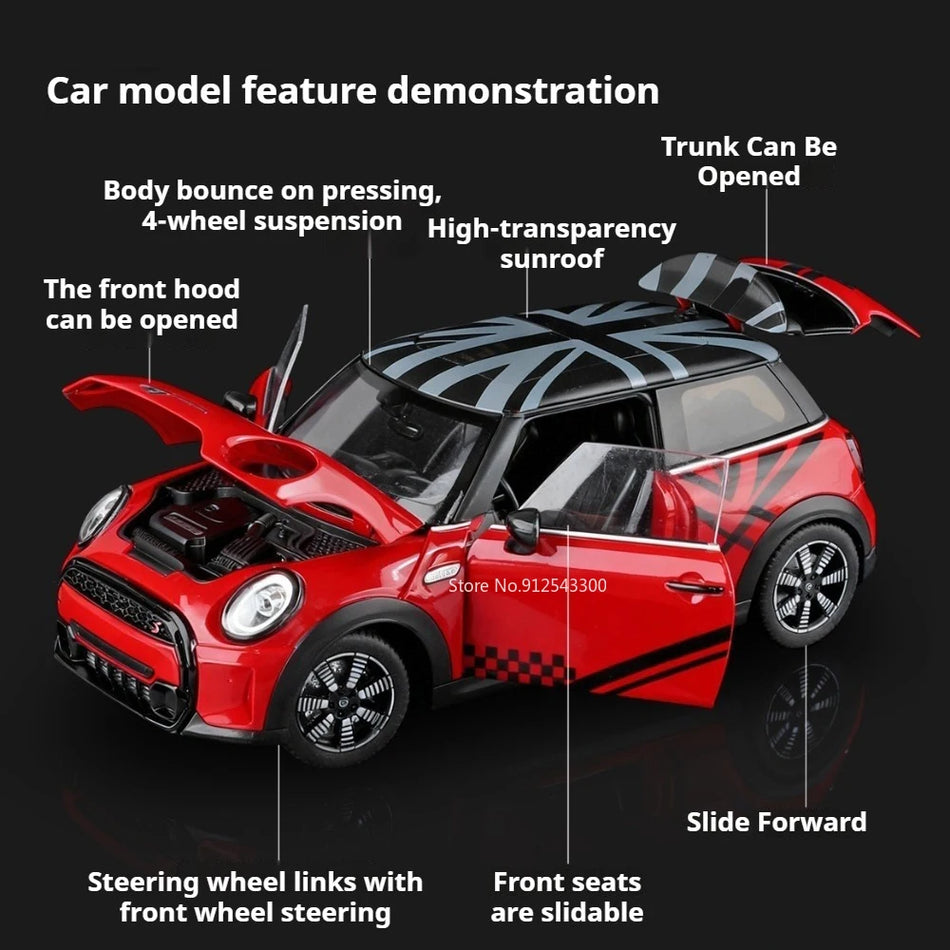 Model de mașină din metal turnat, detaliat, pentru MINI Cooper S X5M