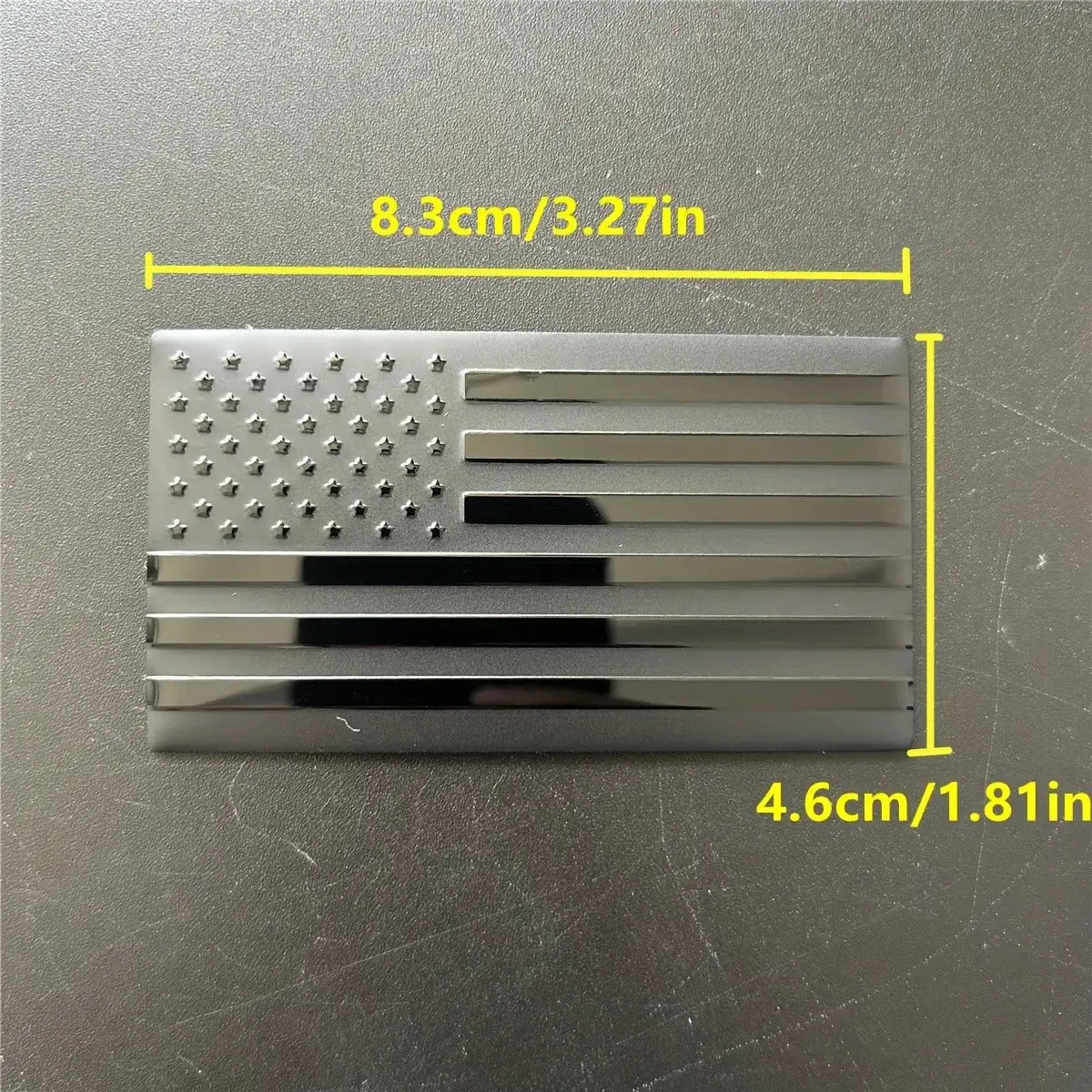 Durable Aluminum American Flag Car Badge Sticker Universal by InterCyprus Trading Ltd