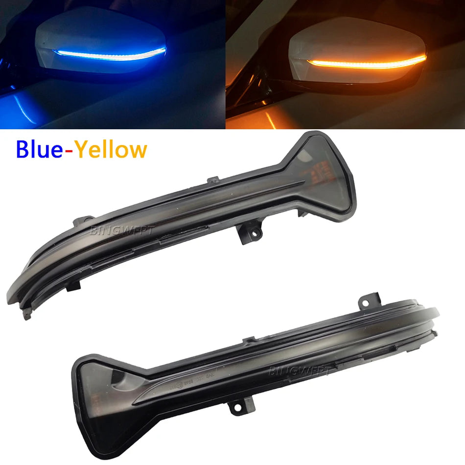 2 Piezas Luz de Señal de Giro Dinámica LED Indicador de Espejo Lateral para BMW G11 G30 G32