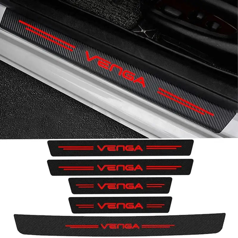 Carbon Fiber Car Door Sill Protector For Kia Venga Threshold