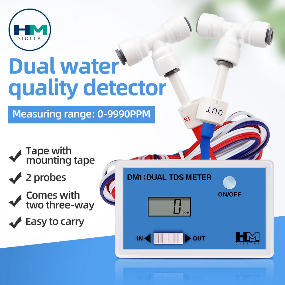 Online Water Quality Tester EC TDS Meter - Dual EC TDS DM-1 TDS Tester